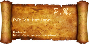Pócs Mariann névjegykártya